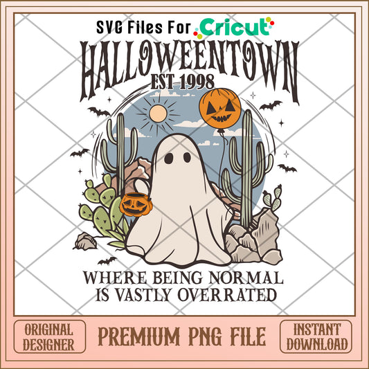 Halloween town est 1998 ghost png, town png, halloween png