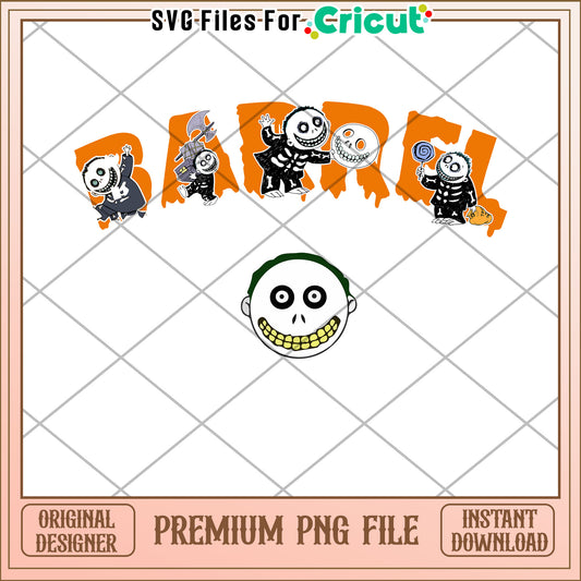 Halloween barrel png, halloween decorations png, spooky fall png