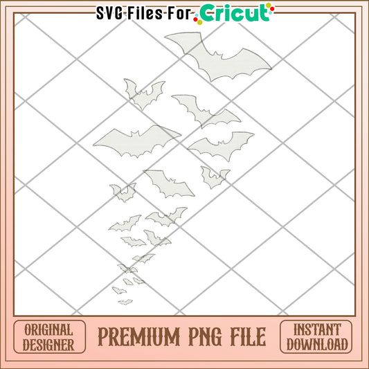 Halloween bats png, spooky characters png, halloween candy​ png