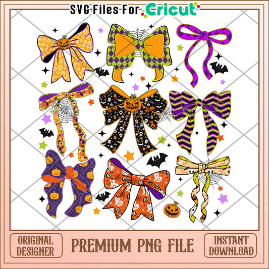 Halloween bowtie design png, trick or treat  png, halloween quotes png