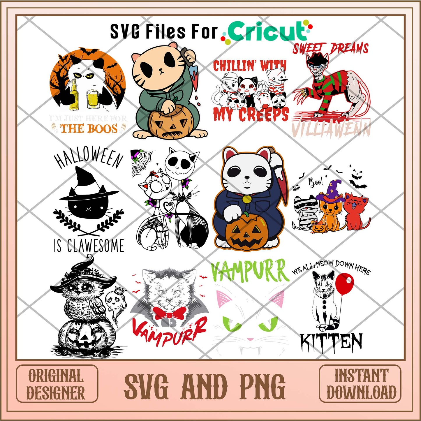 Halloween masked cat svg bundle, Halloween svg - Svgfileforcricut