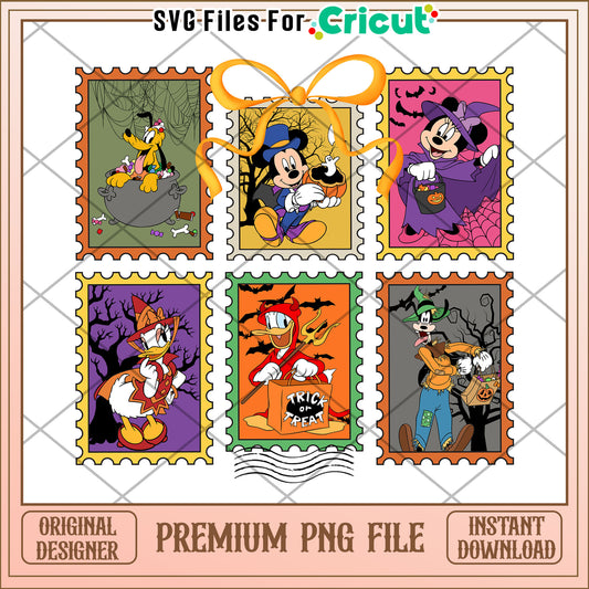 Halloween characters design png, halloween cartoon png, trick or treat png