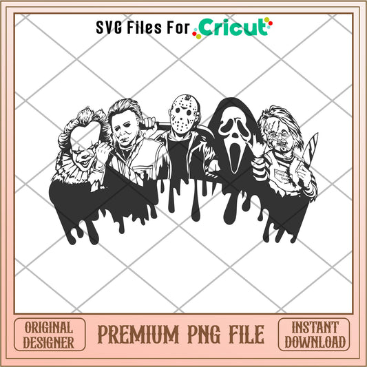 Halloween characters png, Horror characters png, digital download