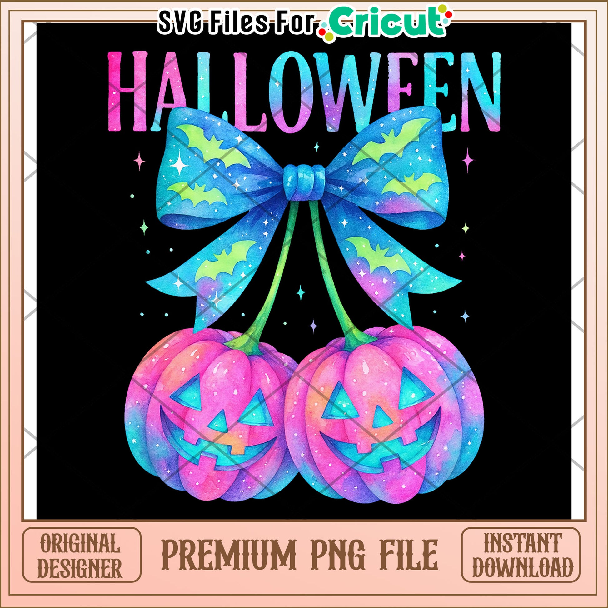 Halloween cherry neon png, halloween characters png, halloween cartoons png