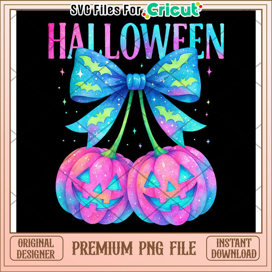 Halloween cherry neon png, halloween characters png, halloween cartoons png