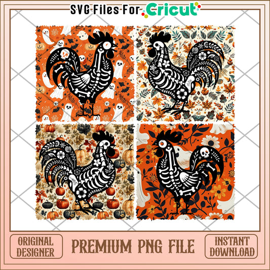 Halloween chicken png, halloween pumpkin png, halloween music png