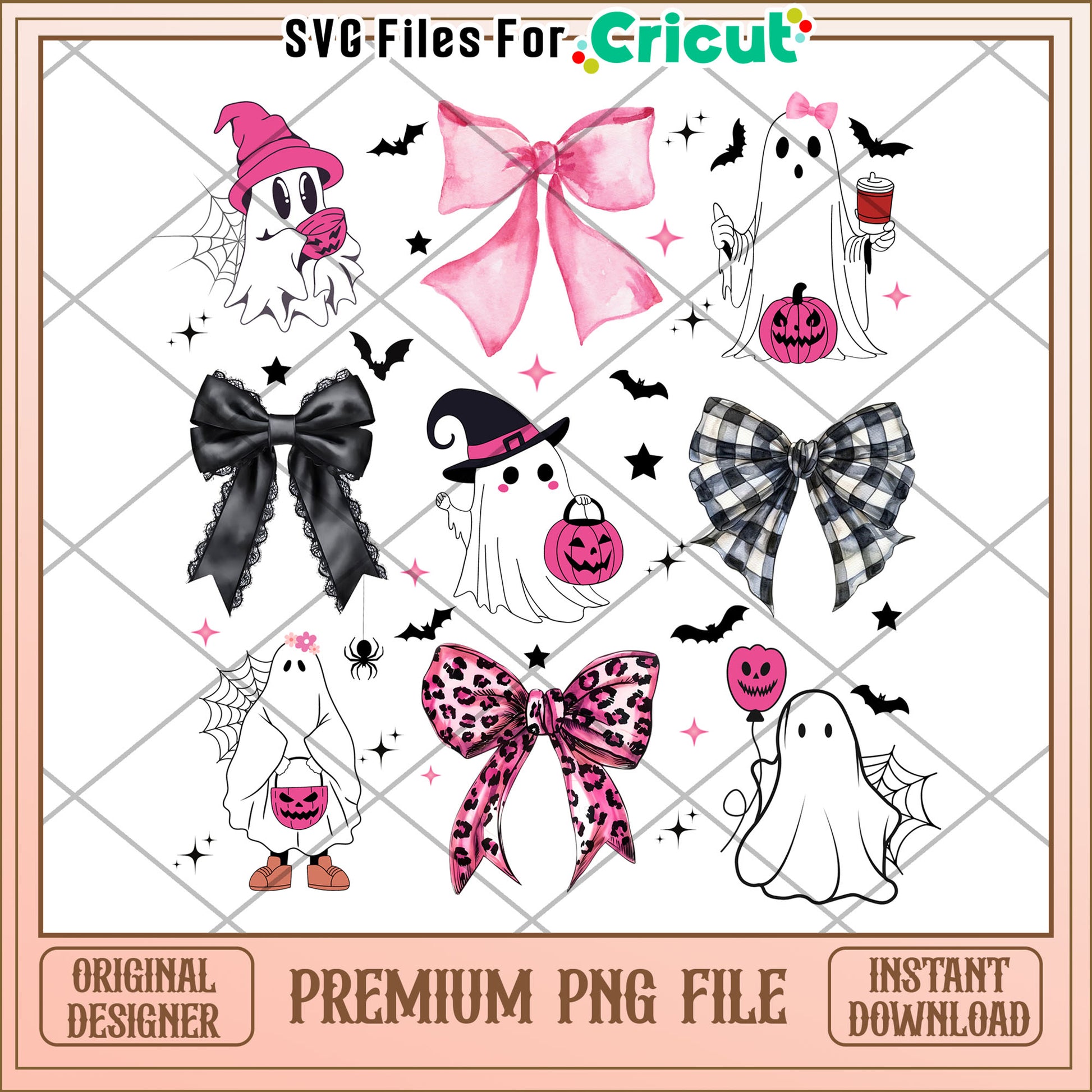 Halloween cute ghost png, spooky characters png, halloween time png