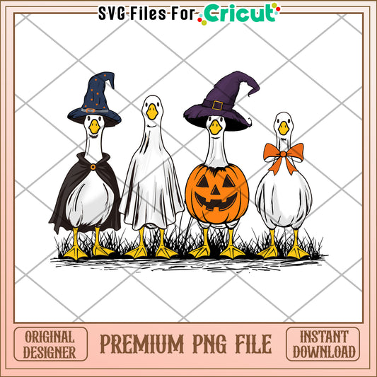 Halloween goose png, trick or treat  png, halloween quotes png