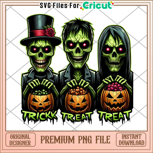 Halloween green skeletons png, halloween​ killers png, halloween time png