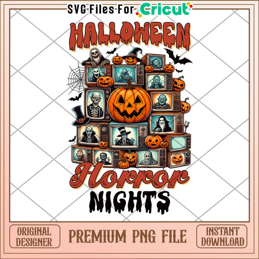 Halloween horror night png, spooky fall png, halloween candy png