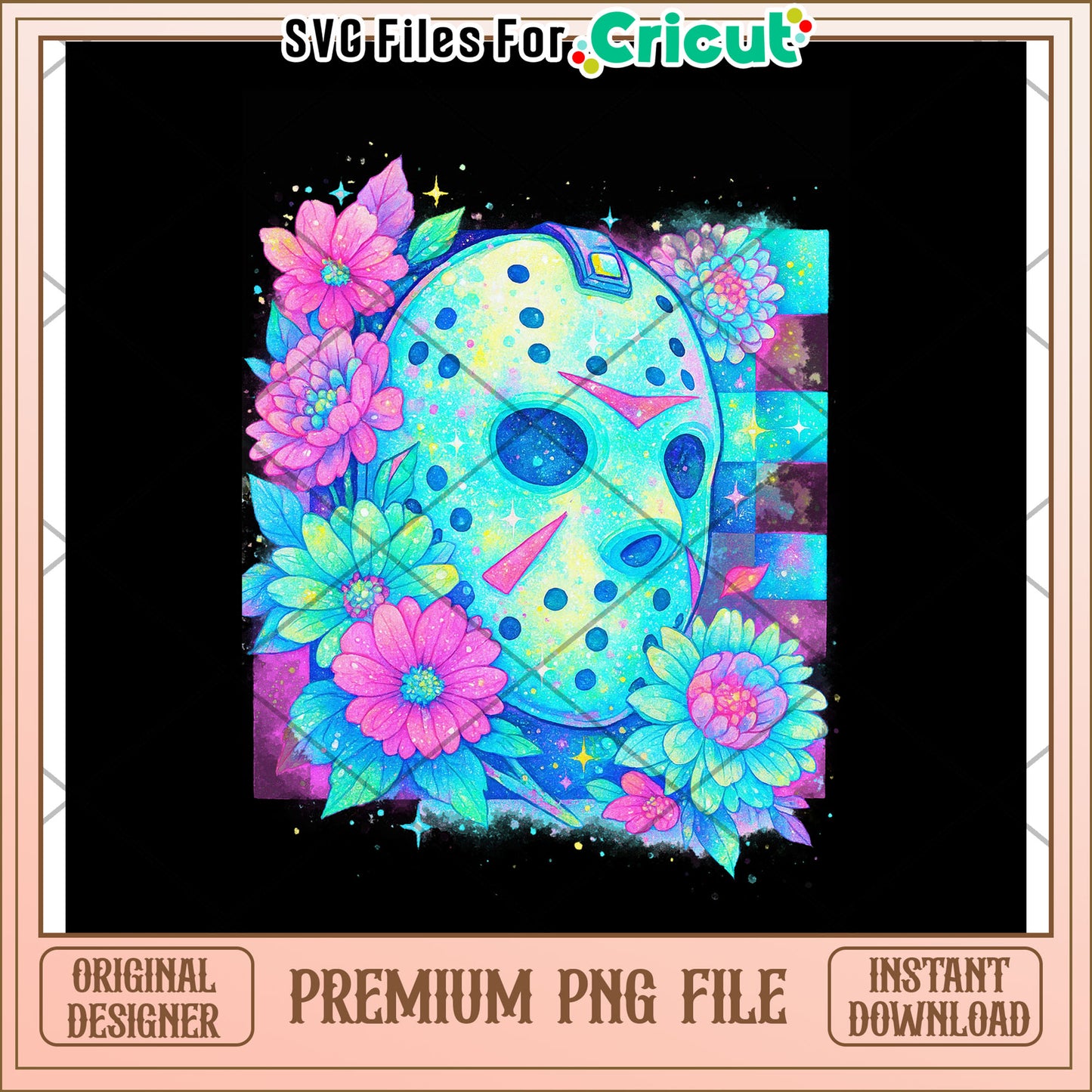 Halloween jason neon png, halloween time png, halloween decor png