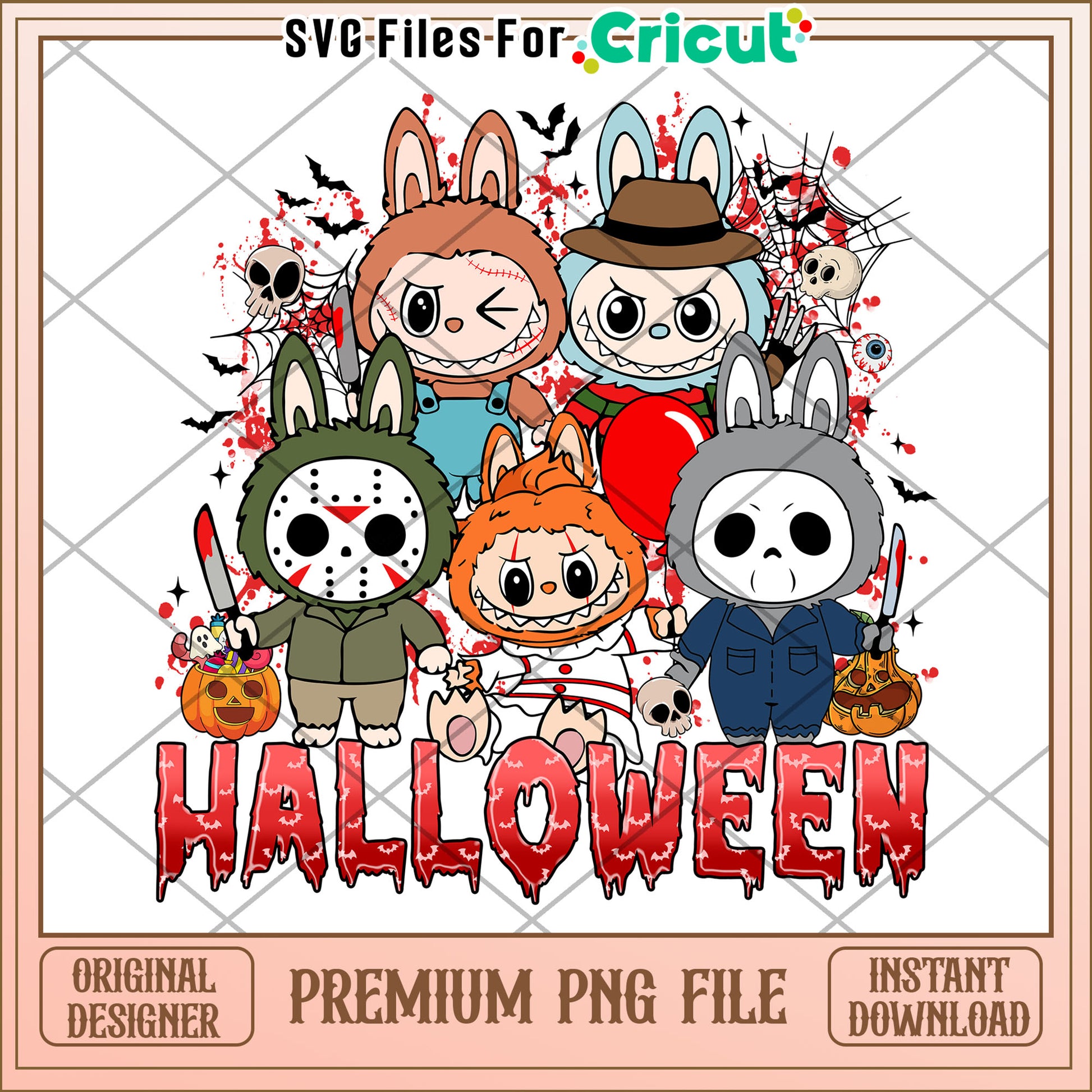 Halloween killers labubu png, spirit halloween png, halloween time png
