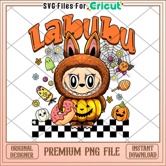 Halloween labubu design png, halloween png, horror characters png