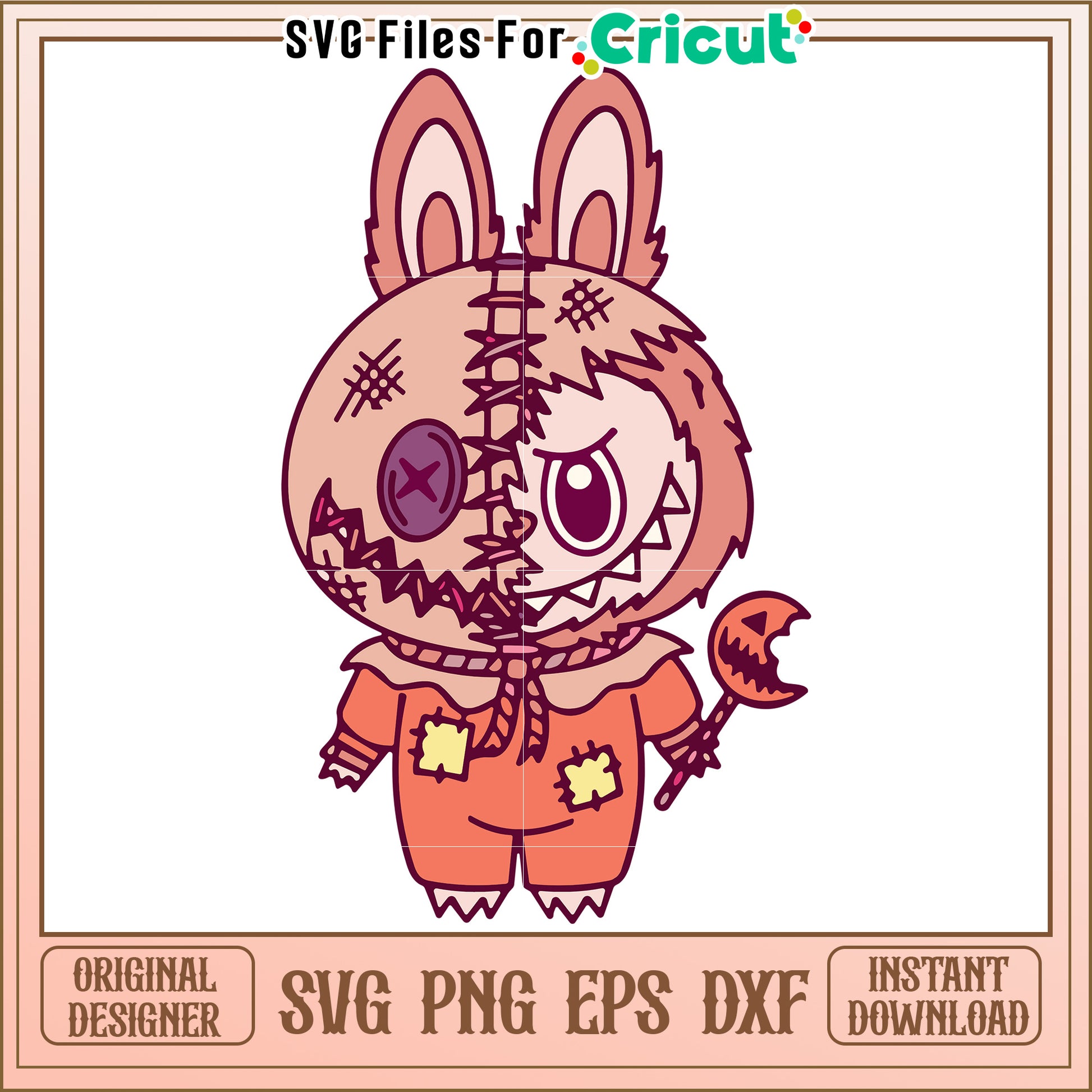 Halloween labubu svg, scary characters svg, halloween pumkin svg
