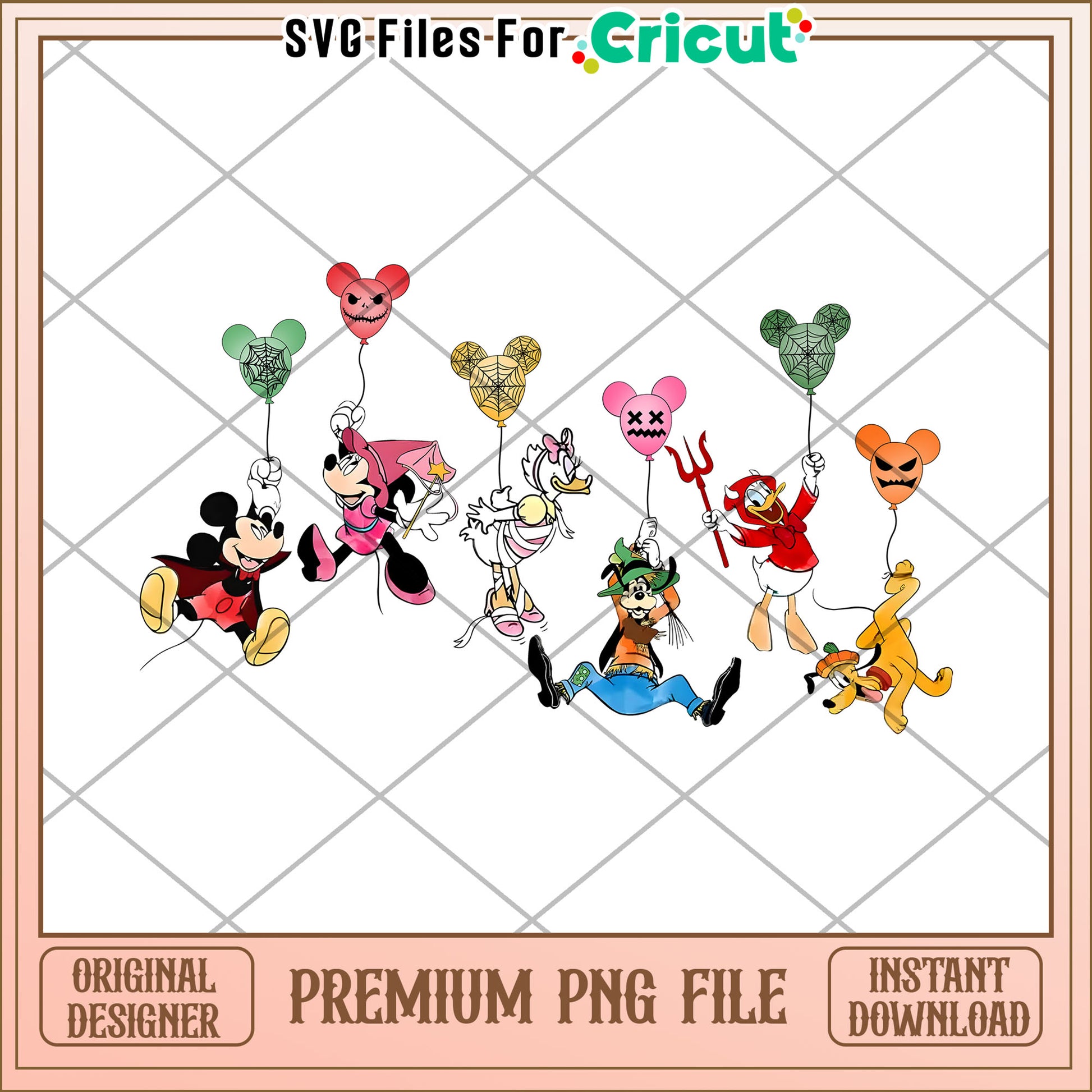 Halloween mickey and friends png, halloween costumes png, spooky season png