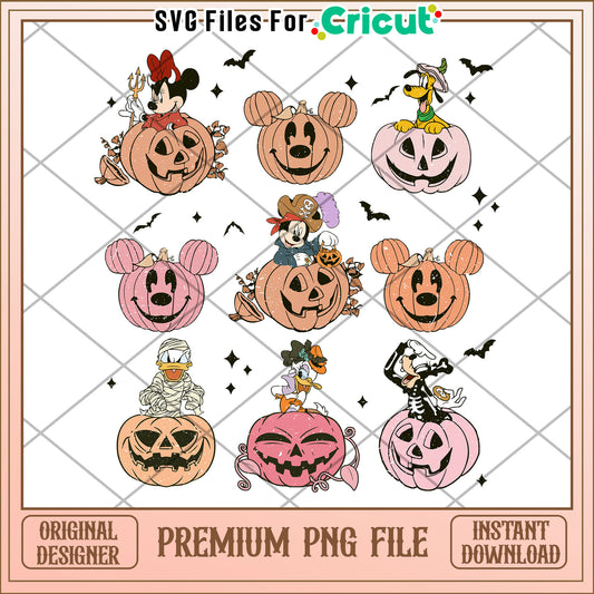 Halloween mickey pumpkin png, disney halloween png, halloween png