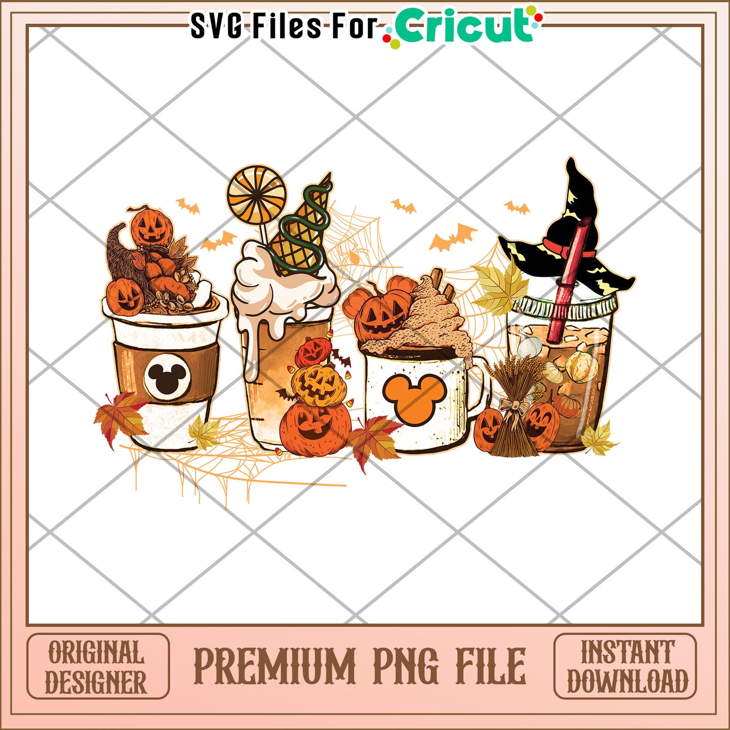 Halloween milkshake png, disney halloween png, halloween png