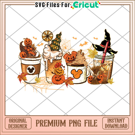 Halloween milkshake png, disney halloween png, halloween png