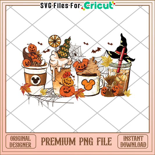 Halloweenn milk shake mickey head png, hallow​​ png, halloween wallpaper​ png