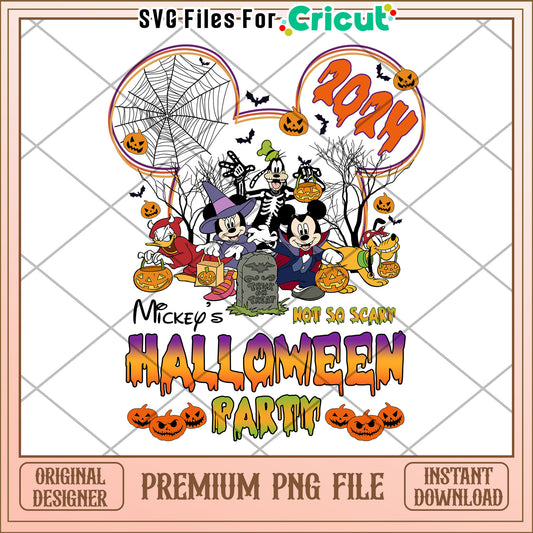 Halloween not so scary party png, halloween cartoon png, halloween nightmare png