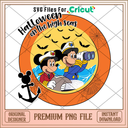 Halloween on the High Seas Disney Cruise Line png, Disney characters png, Digital Download