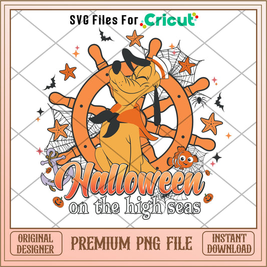 Halloween on the High Seas dog pluto png, Disney characters png, Digital Download