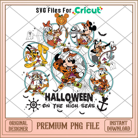 Halloween on the High Seas  png, Disney characters png, Digital Download