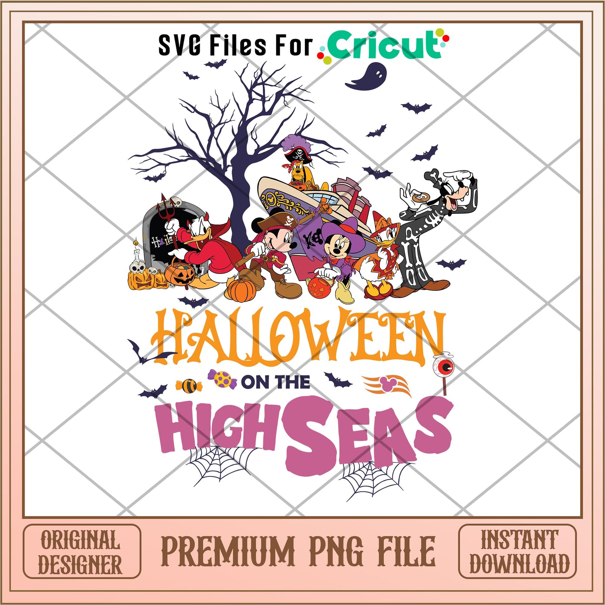 Halloween on the High Seas png, Disney characters png, Digital Download (3)