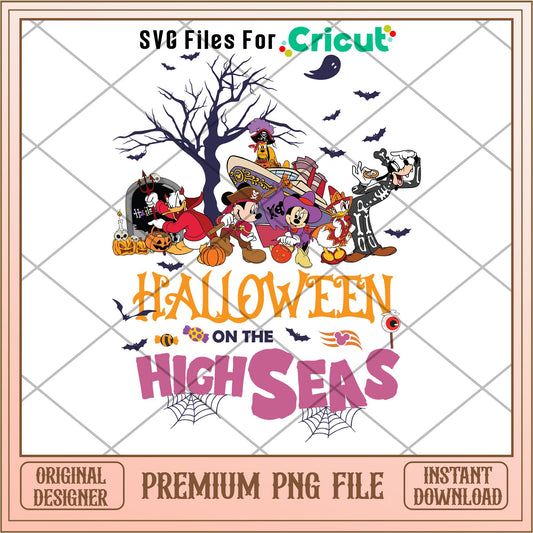Halloween on the High Seas png, Disney characters png, Digital Download (3)
