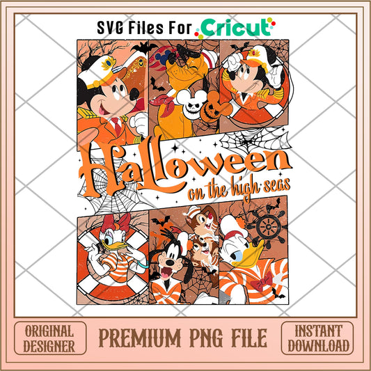Halloween on the high seas png, Disney characters png, Digital Download (2)