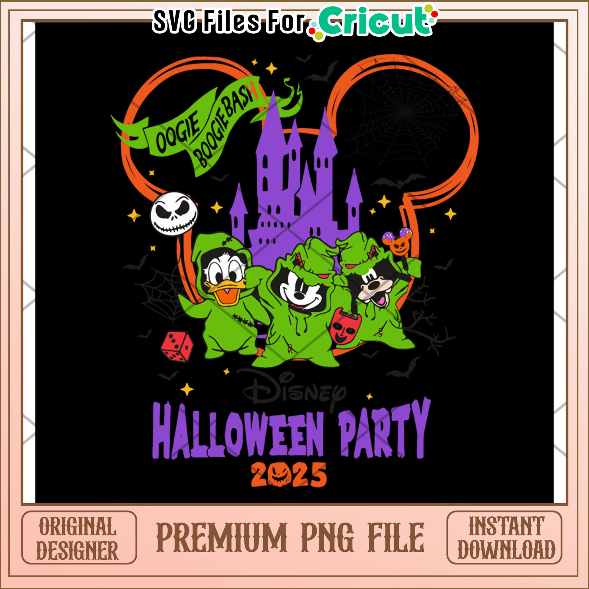 Halloween party disney png, halloween cartoon png, halloween nightmare png