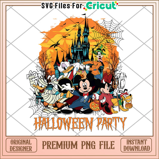 Halloween party mouse and friends png, spirit halloween​ png, halloween decor png