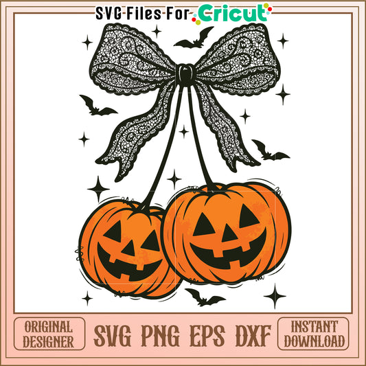 Halloween pumpkin cherry svg, halloween movies svg, halloween toys svg