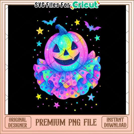 Halloween pumpkin neon color png, halloween png, halloween season png