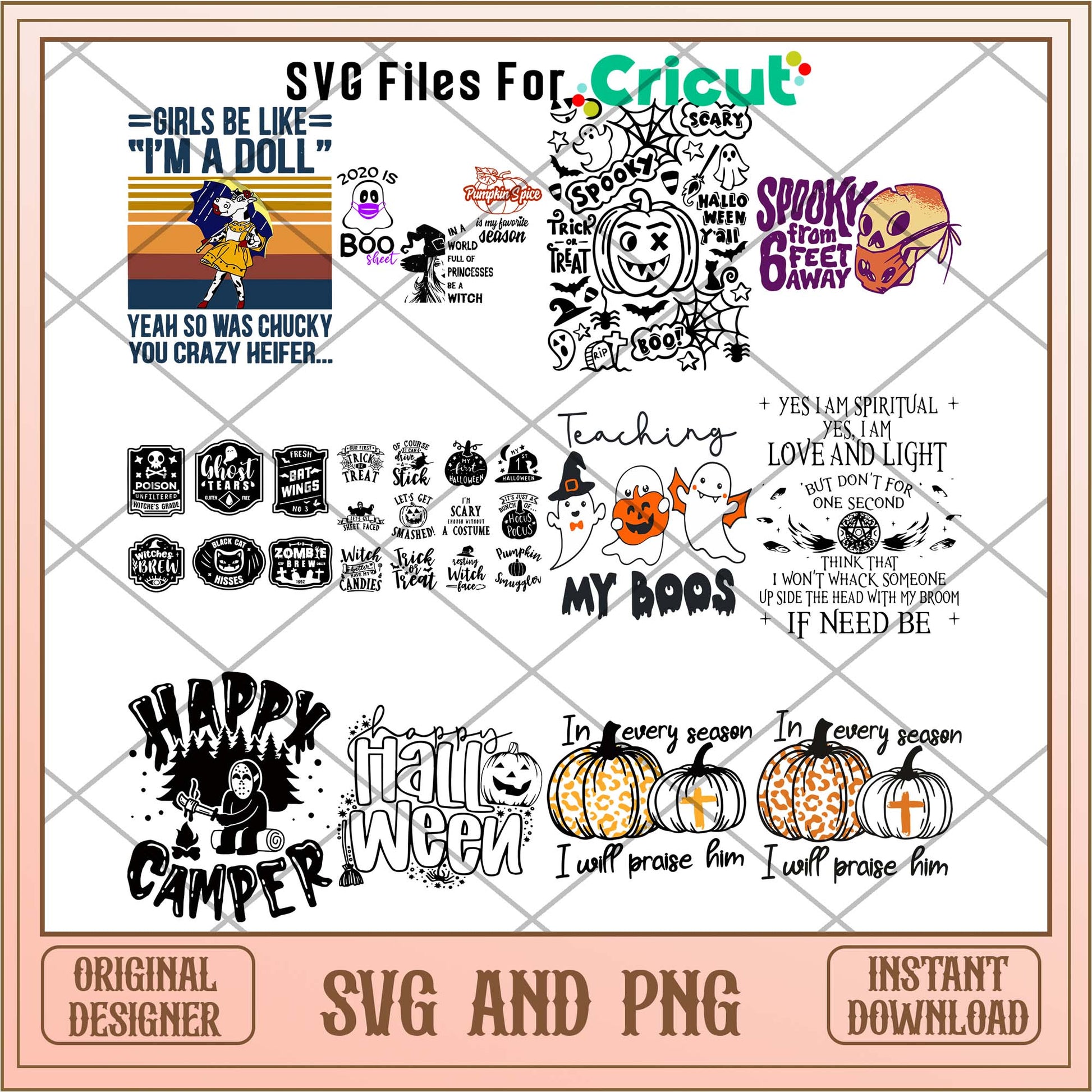 Halloween boo quotes svg bundle, Halloween svg - Svgfileforcricut