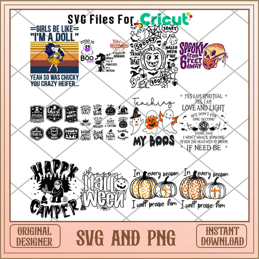 Halloween boo quotes svg bundle, Halloween svg - Svgfileforcricut