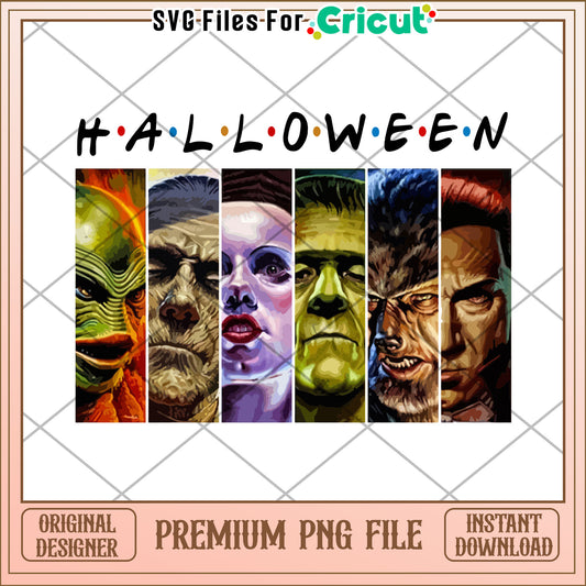 Halloween scary characters png, halloween​ decorations​ png, halloween candy​ png