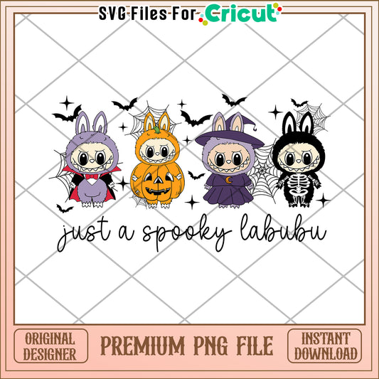 Halloween spooky labubu png, halloween png, horror characters png