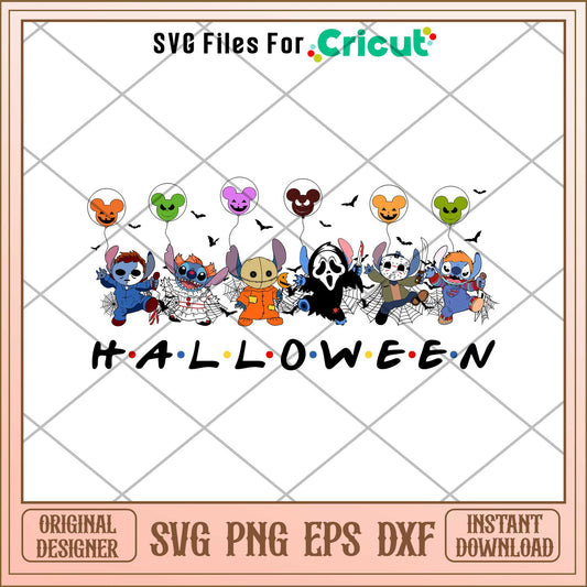 Halloween stitch horror characters svg, Horror characters svg, digital download