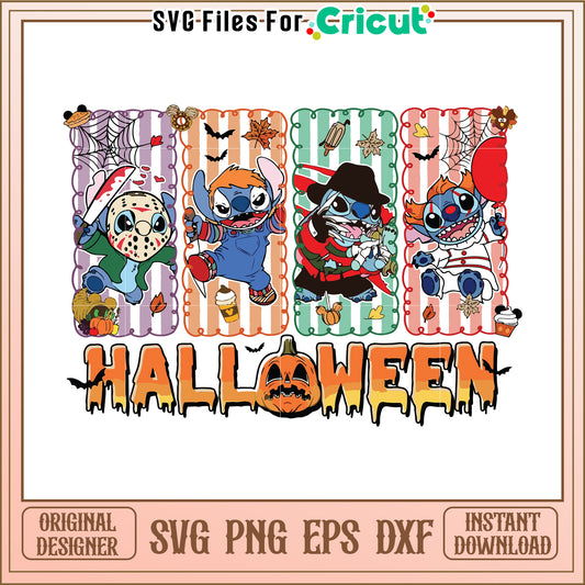 Halloween stitch svg, halloween wallpaper svg, halloween decor svg