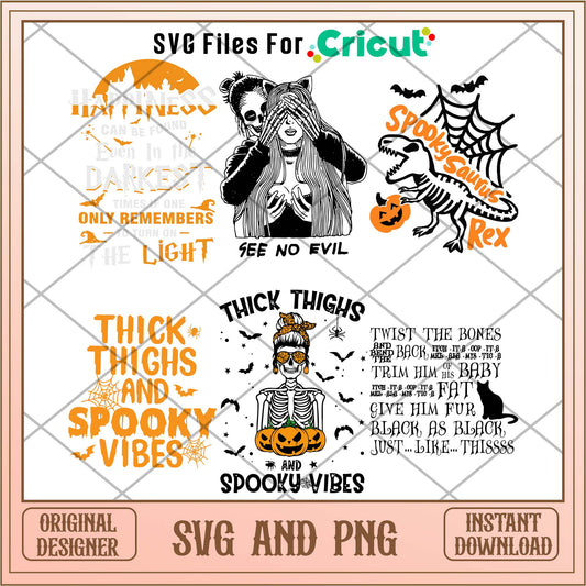 Halloween spooky vibes svg bundle, Halloween svg - Svgfileforcricut