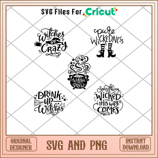 Halloween witch be crazy svg bundle, Halloween svg - Svgfileforcricut