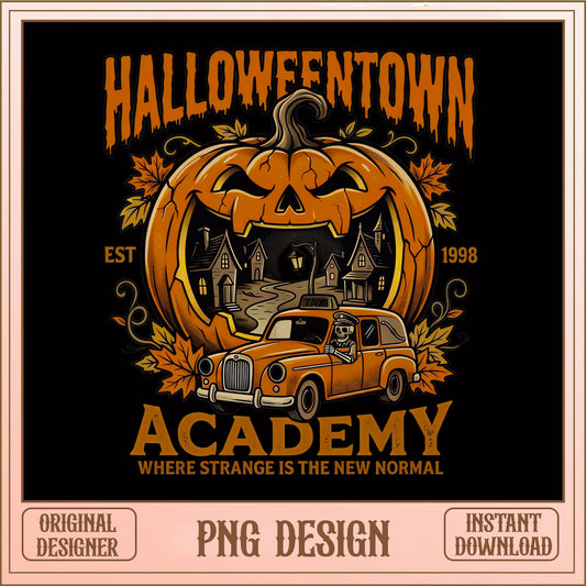 Halloweentown Academy PNG, Halloween Pumpkin PNG, Spooky PNG