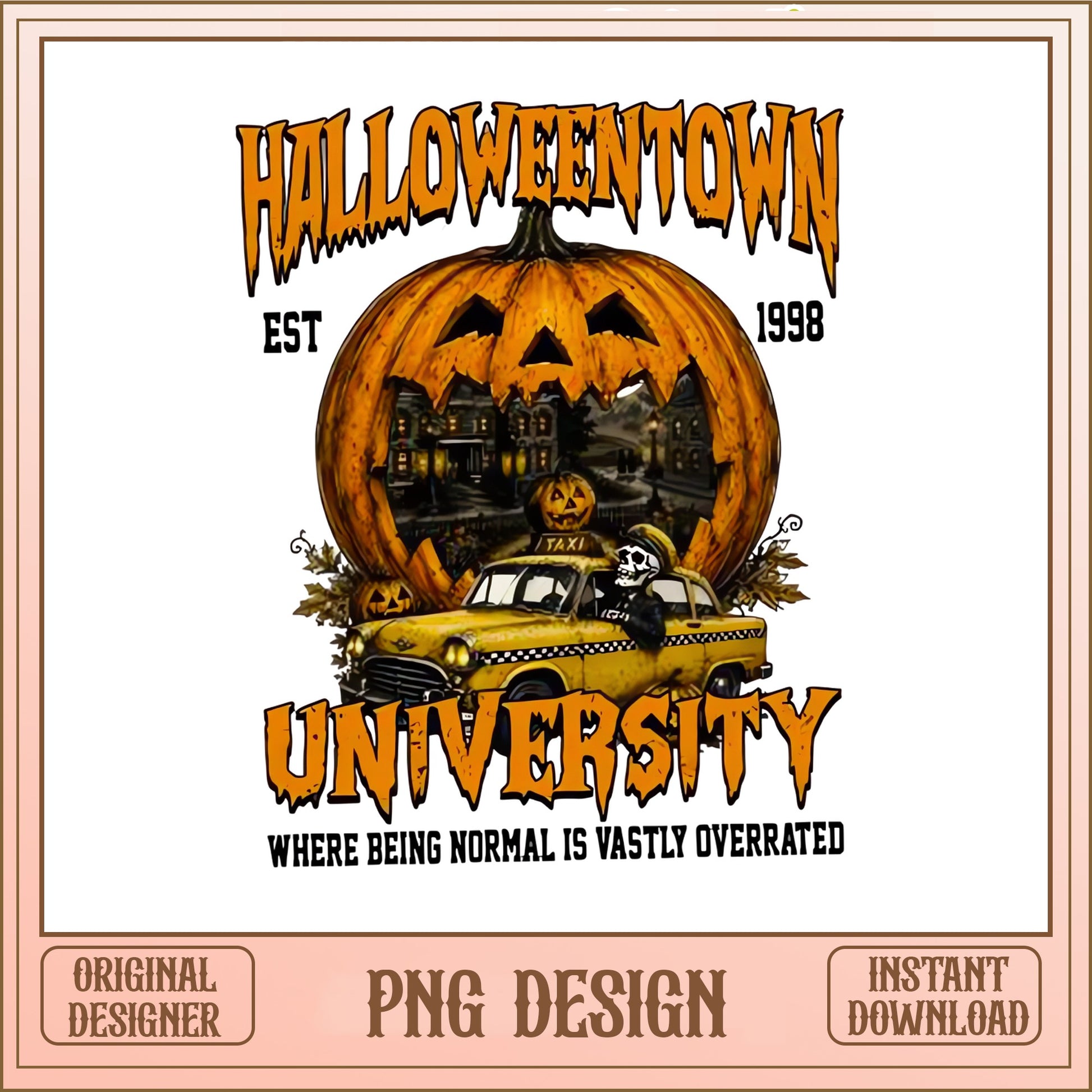 Halloweentown University Est 1998 PNG, Halloween PNG, Spooky PNG