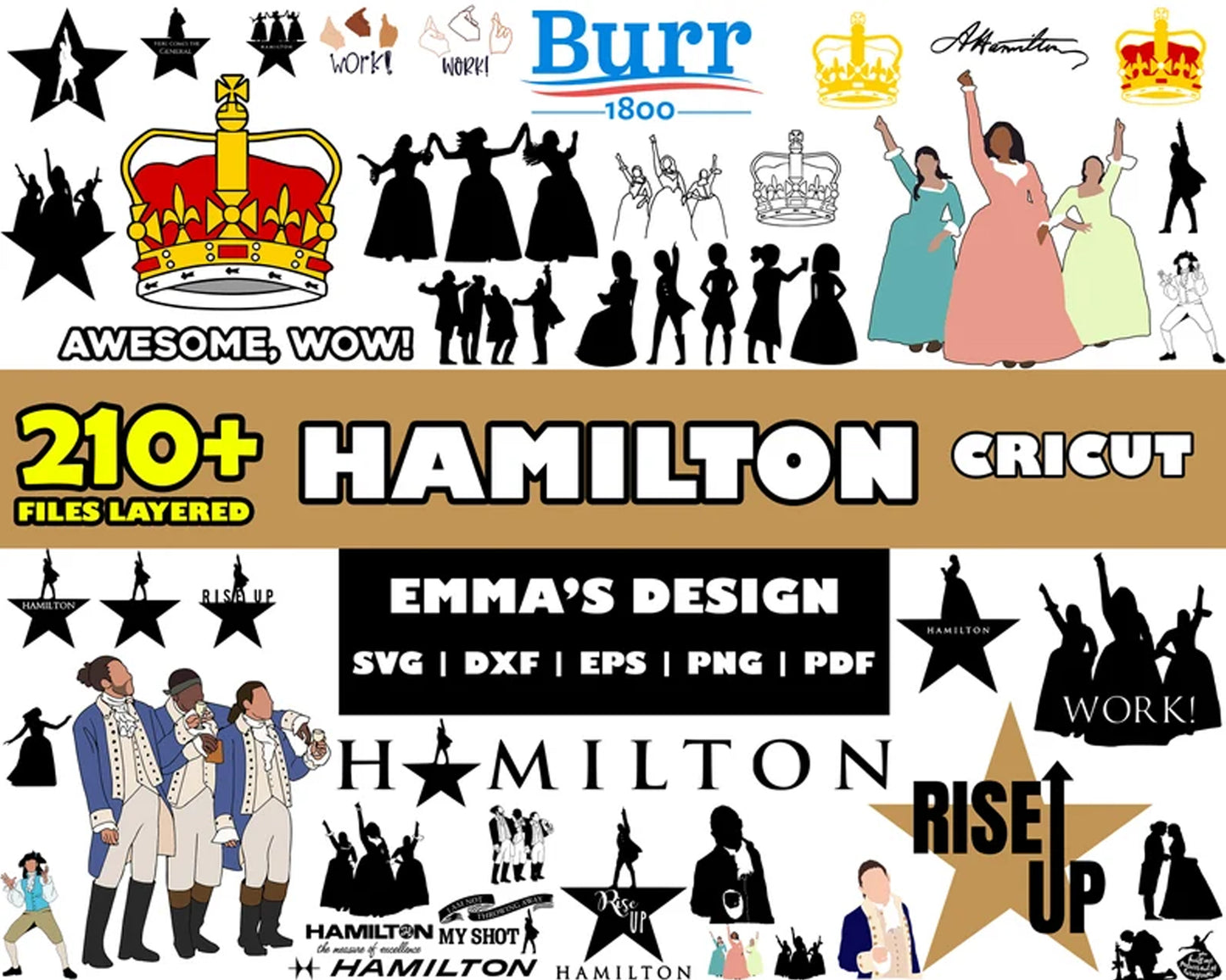 Hamilton cricut SVG Bundle