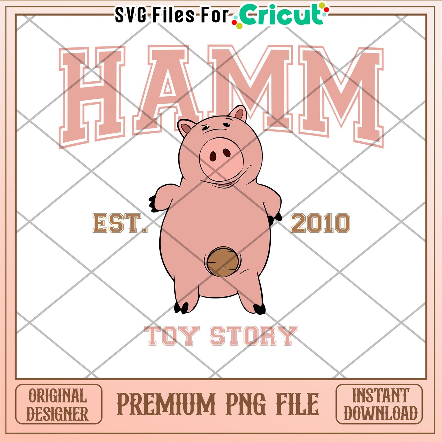 Hamm Toy Story PNG Cricut File