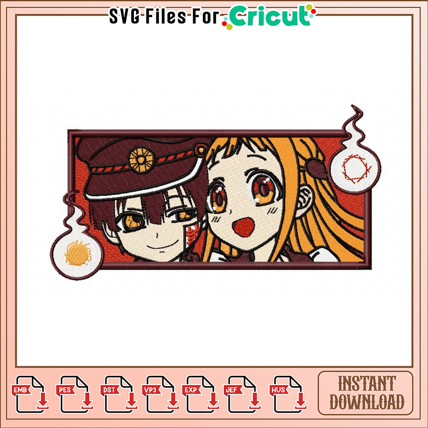 Hanako-Kun Embroidery Design Instant Download