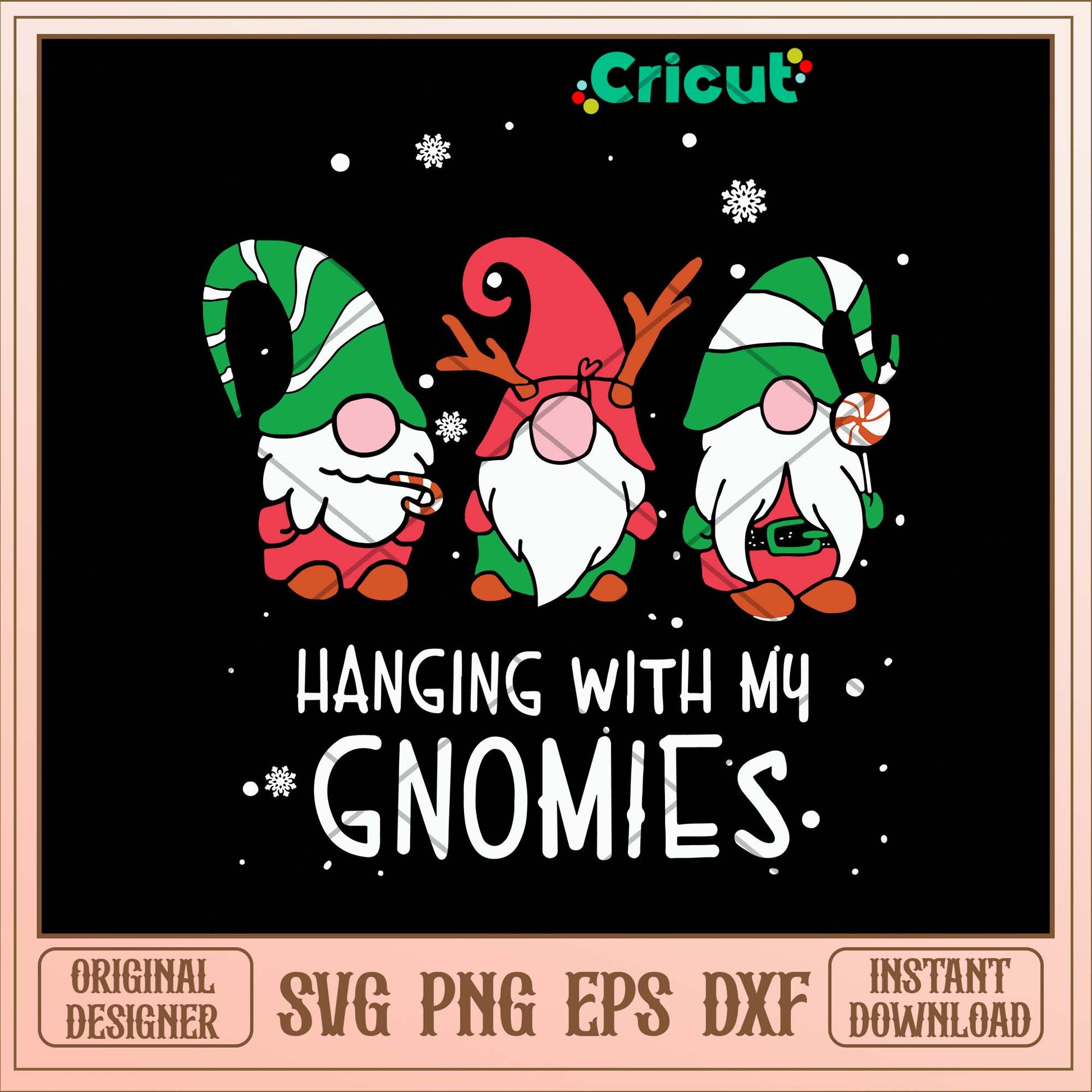 Hanging With My Gnomies Christmas Svg