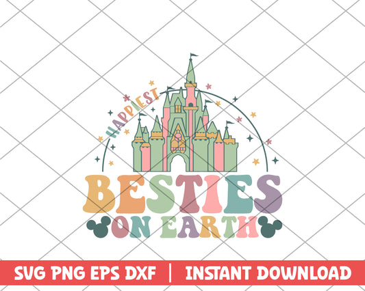 Hapiest besties on earth disney svg