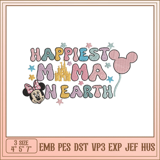 Happiest Mama on Earth Embroidery